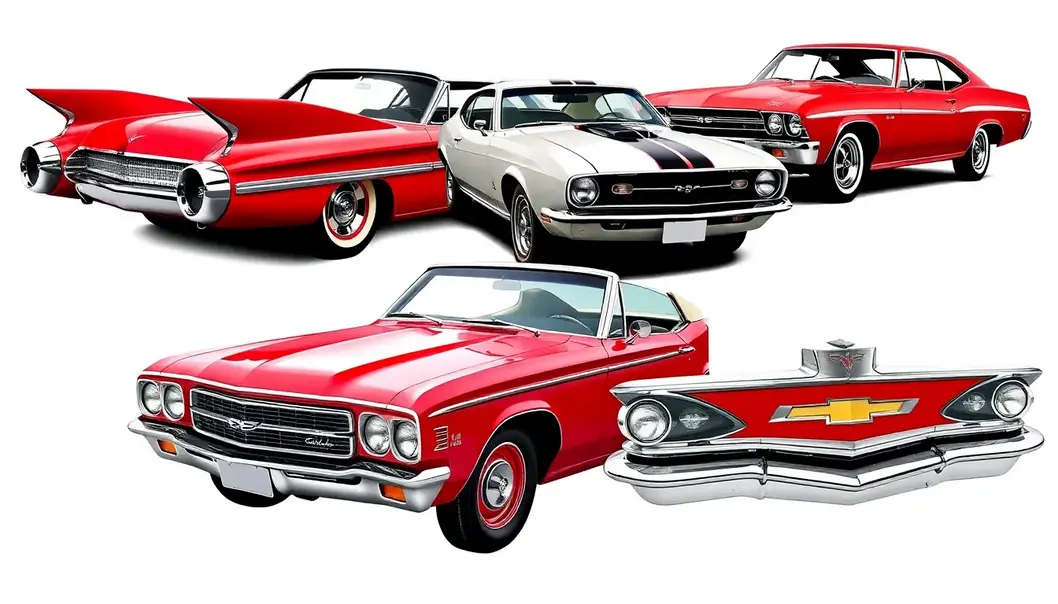 Iconic designs from the golden age of car design in the 1950s to 1970s.